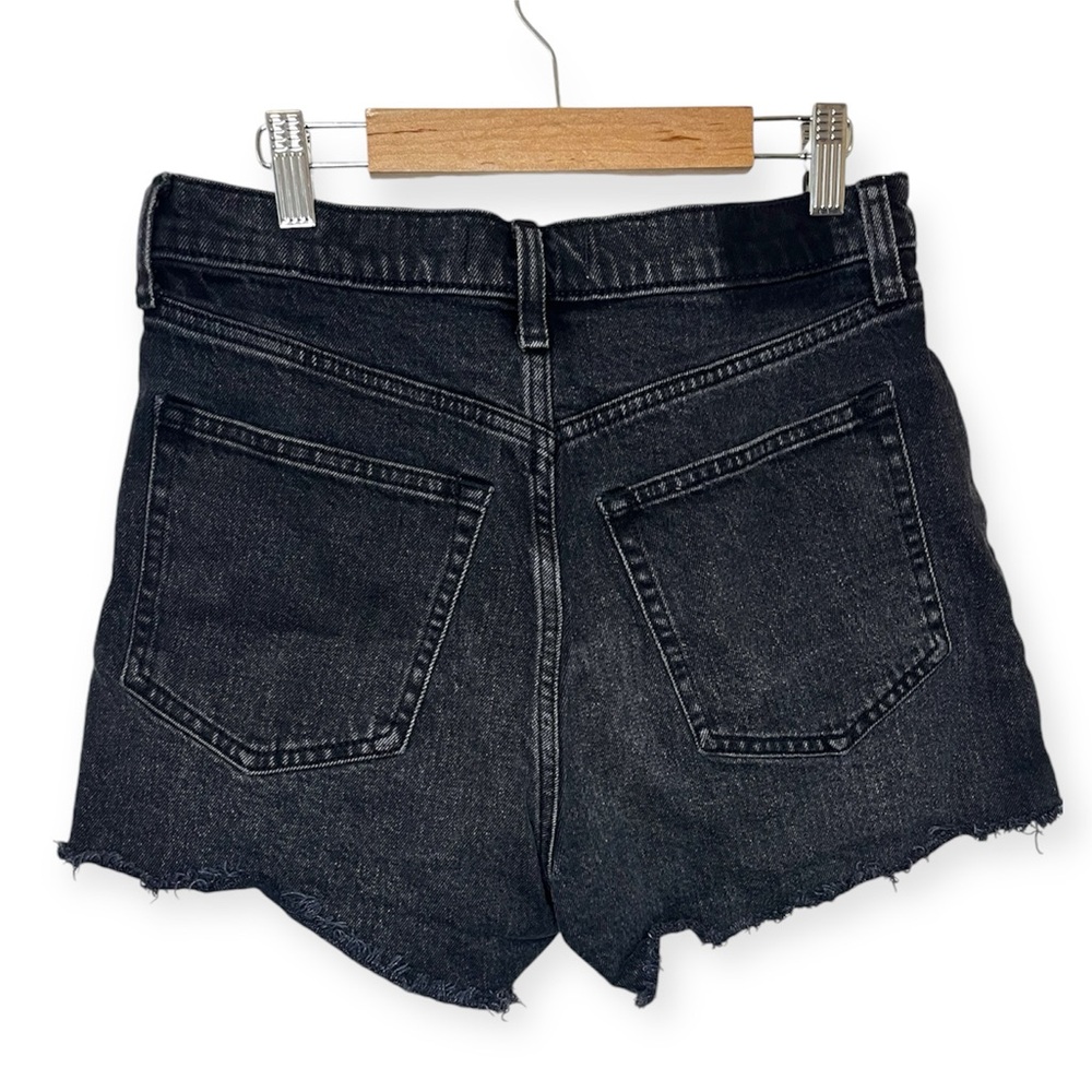 Abercrombie & Fitch The 90’s Relaxed Cutoff Short High Rise Black Size 28 6 - Picture 5 of 7